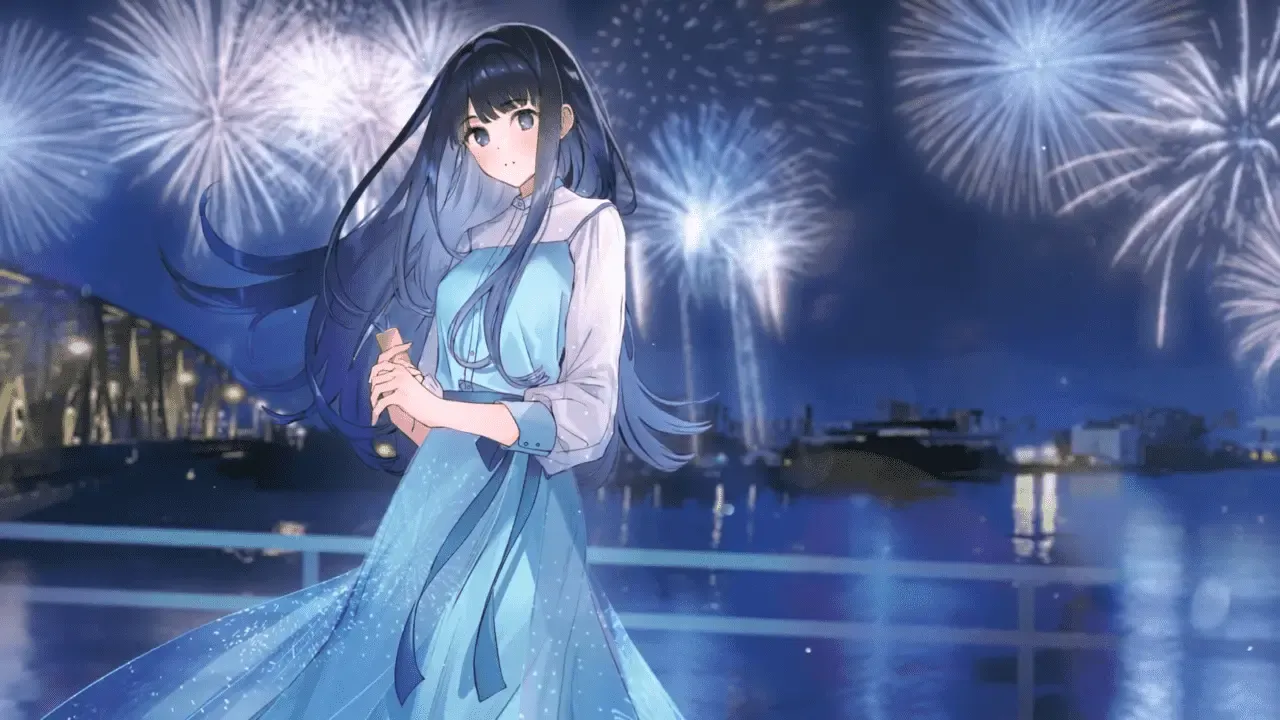 Koharu as seen in the novel trailer.