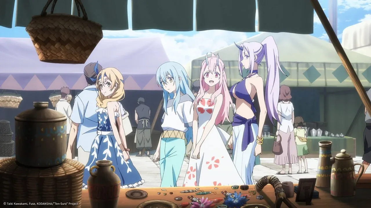The anime's characters as seen in the movie.