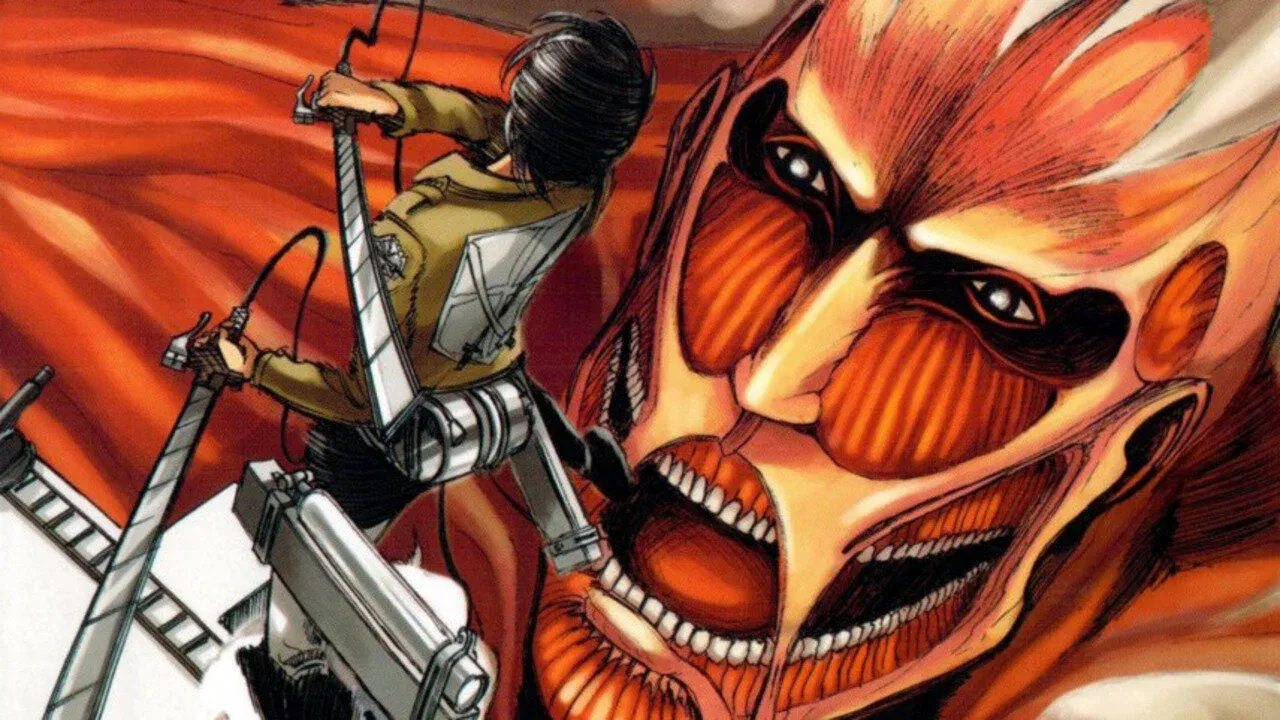 Attack on Titan Volume 1 manga cover.
