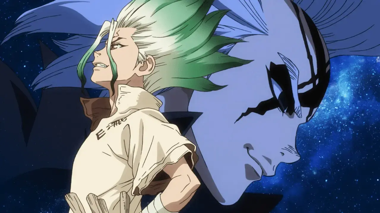 Senku and Dr. Xeno, as seen in the anime