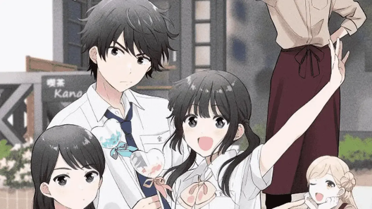 The main characters as seen in Yuki Domoto's illustration.