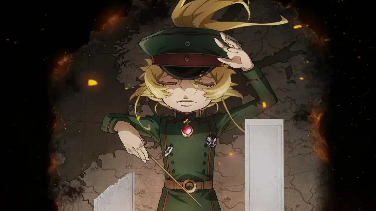 Tanya as seen in the anime's key visual.