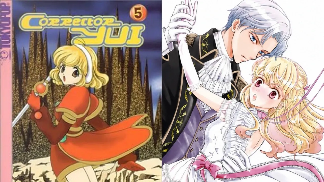 Corrector Yui and Ochikobore Hoketsu Reijо̄ wa Tsumetai Kо̄shaku kara Nigedashitai manga covers.