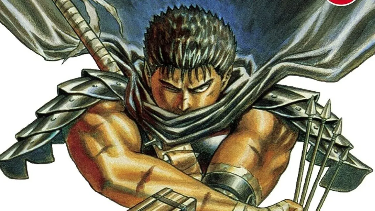 Guts as seen in Berserk Volume 1 cover.