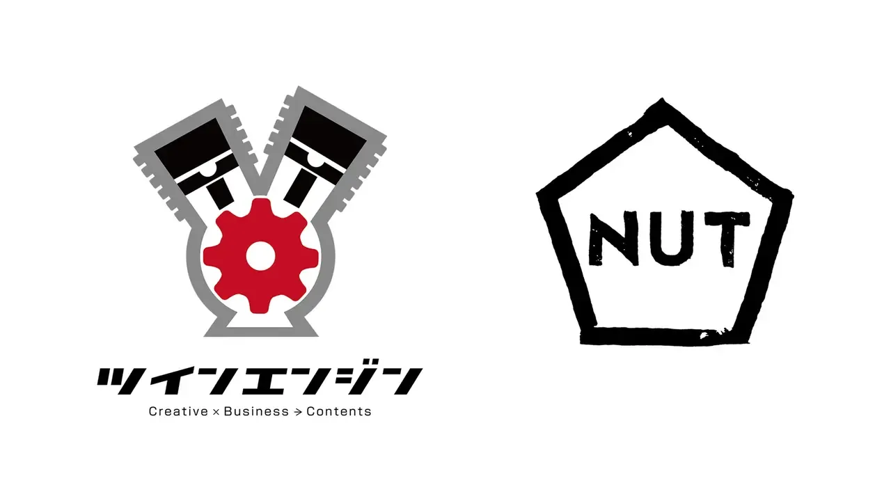 Twin Engine and studio NUT logos. 