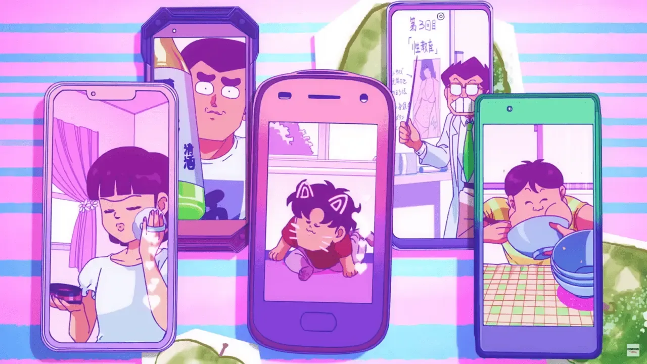 A scene from the new High School! Kimengumi trailer.