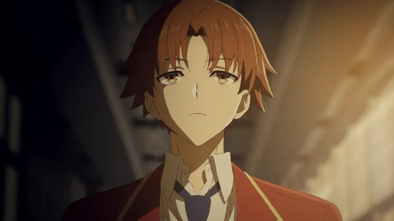 Ayanokōji as seen in the new trailer.