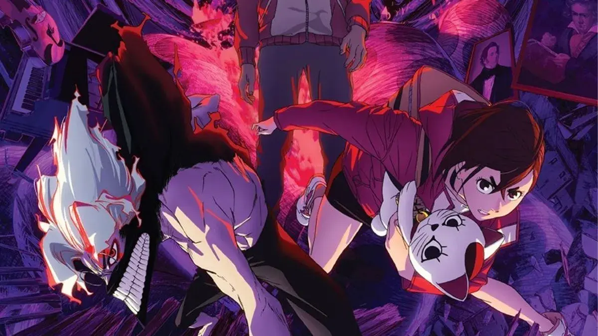 Image is of Okarun and Momo from Dandadan.