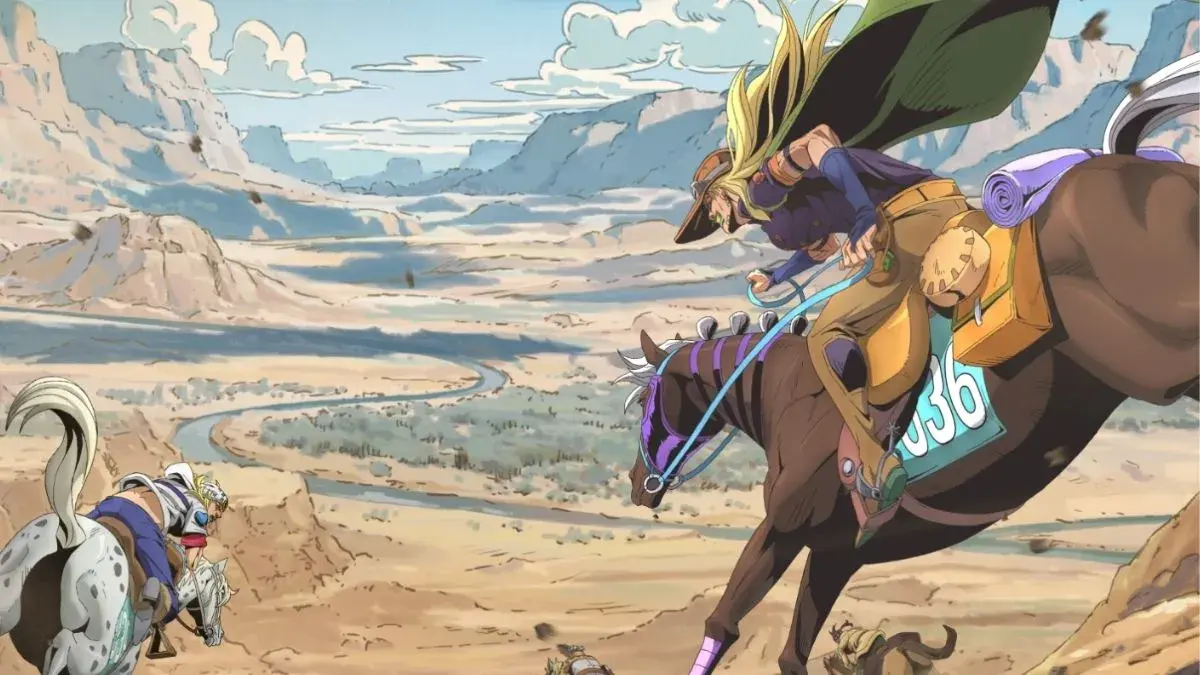 Image is of Gyro and Johnny from Steel Ball Run.