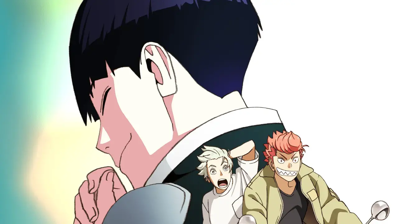 Hoshina, Reno, and Iharu, as seen in the key visual.
