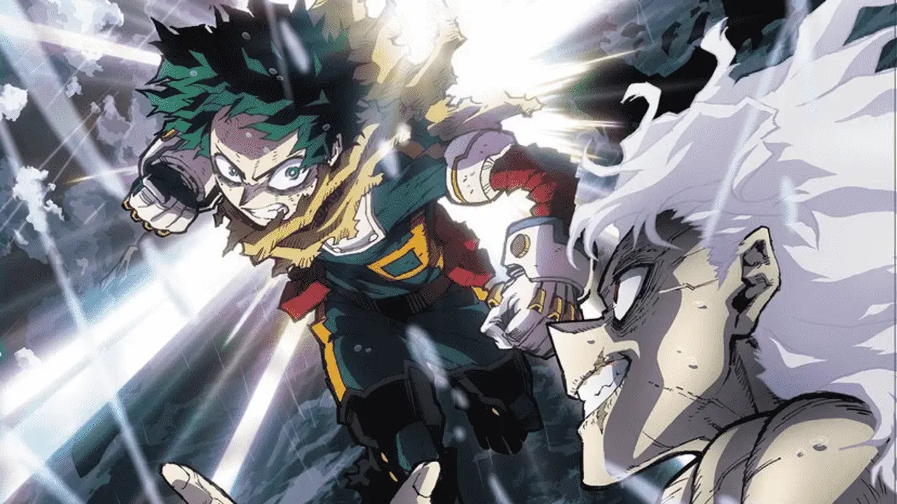 Izuku and Shigaraki, as seen in the new key visual.