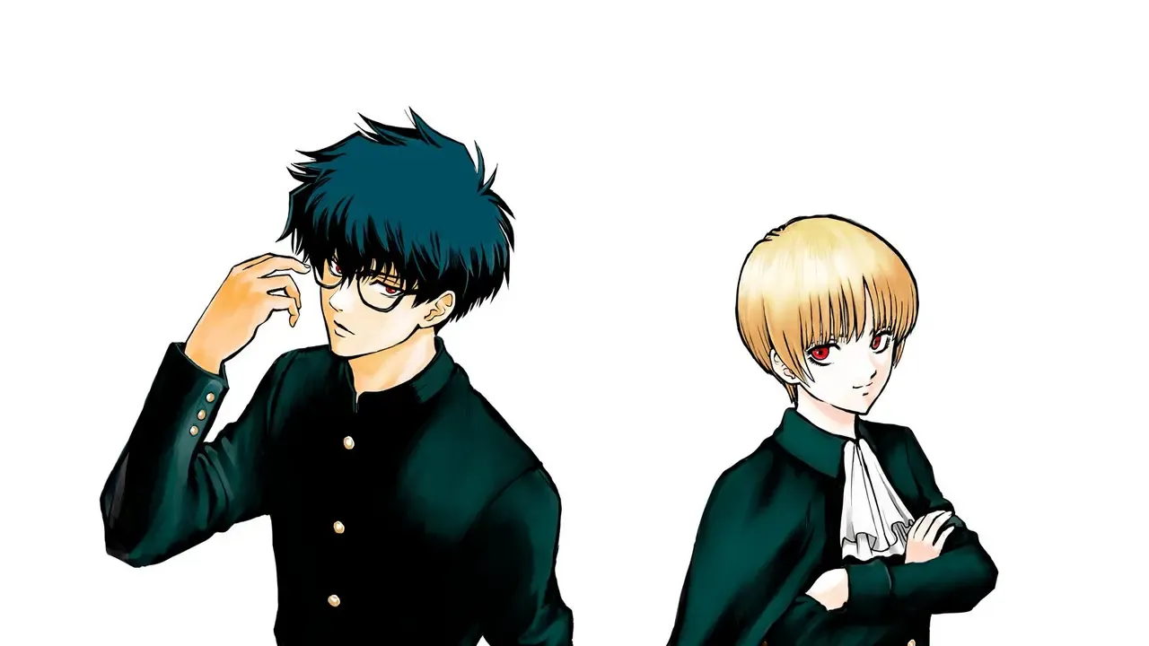 The two main characters of Hideaki Sorachi's new manga as seen in the illustration.