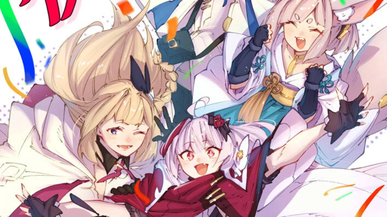 The characters as seen in the illustration by Yachimoto.