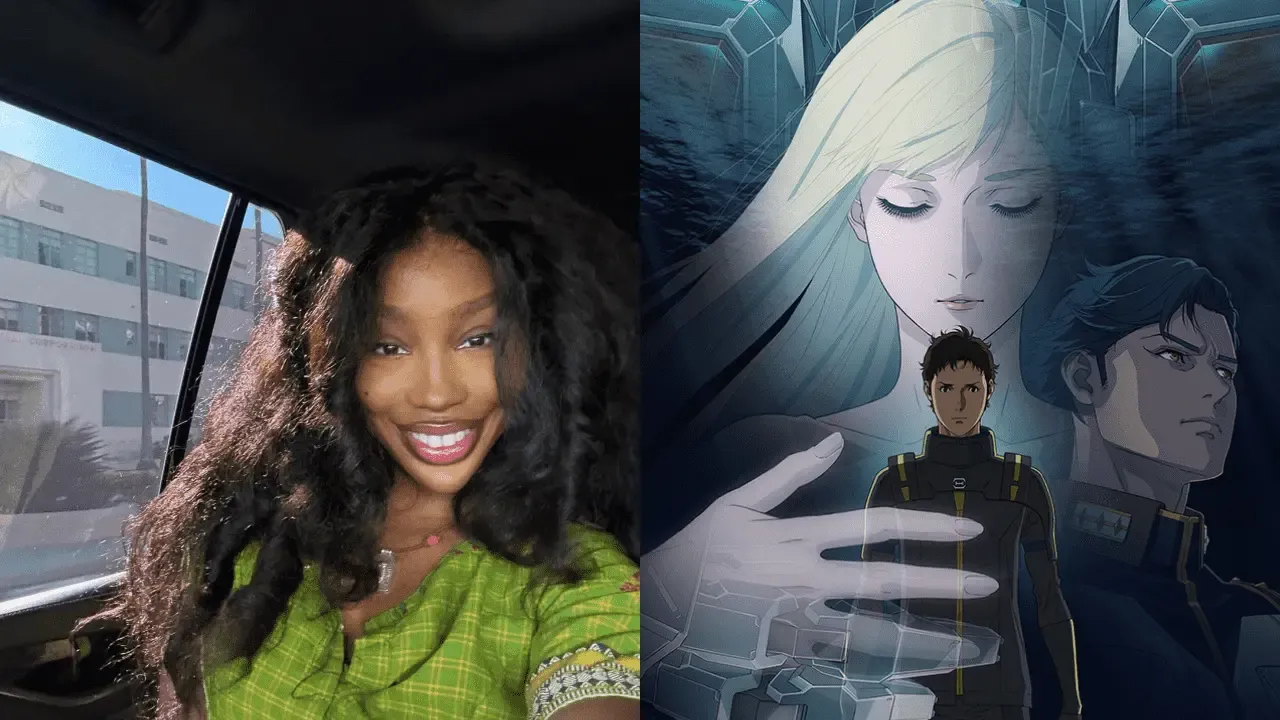 SZA and Mobile Suit Gundam Hathaway: The Sorcery of Nymph Circe key visual.