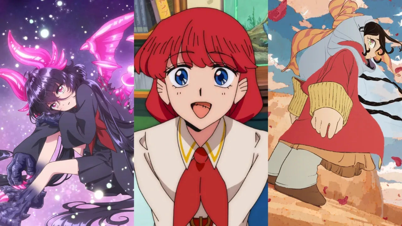 Kuroe, Lara, and Sitara as seen in their respective anime.