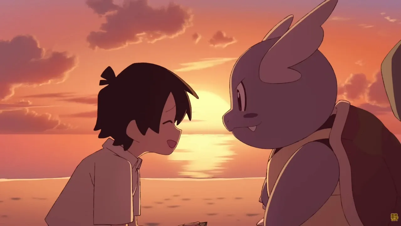 Rikuro and Wartortle as seen in the new short.