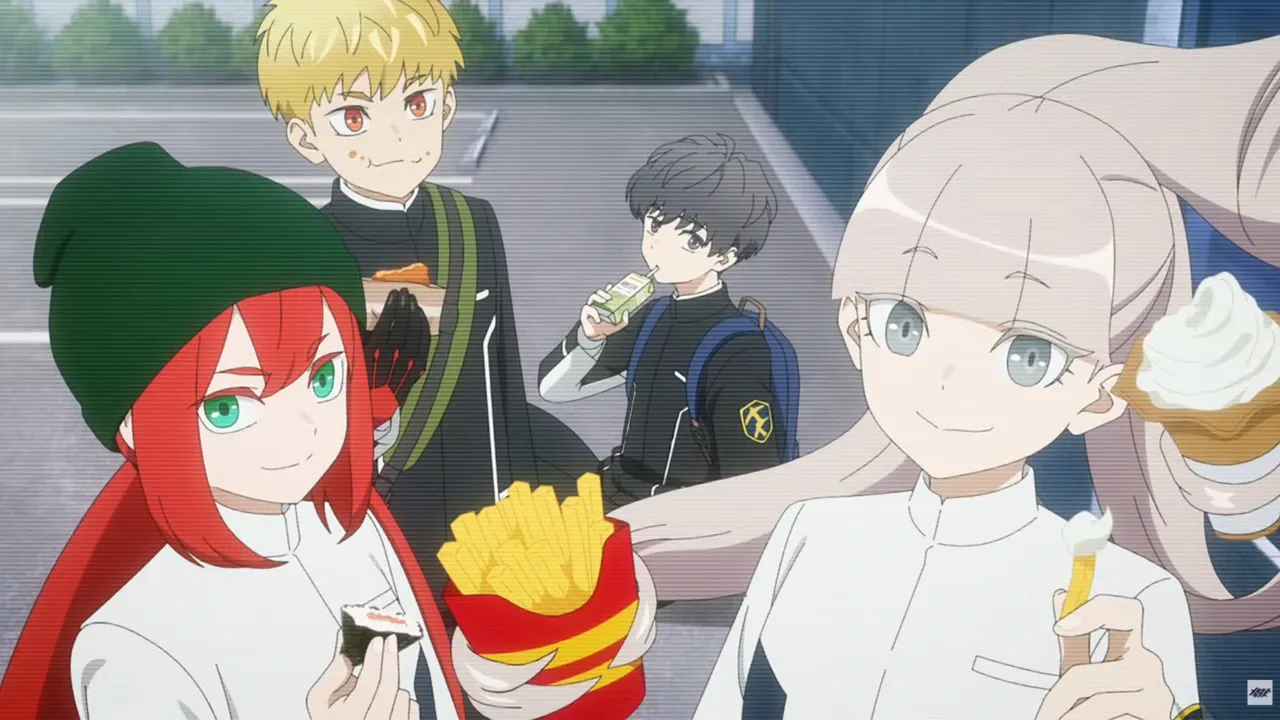 The main characters of the anime as seen in the new trailer.