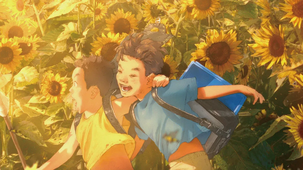 The main characters of the anime movie as seen in the visual.