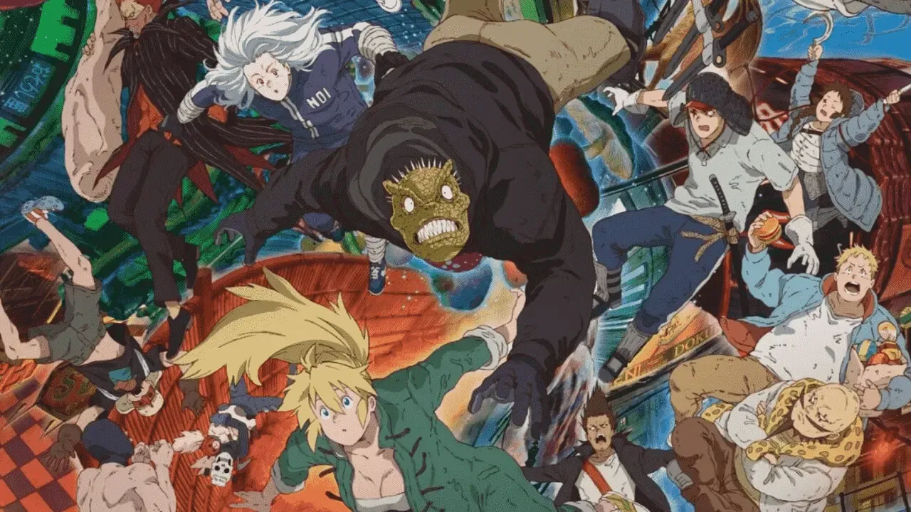 The characters as seen in the key visual.