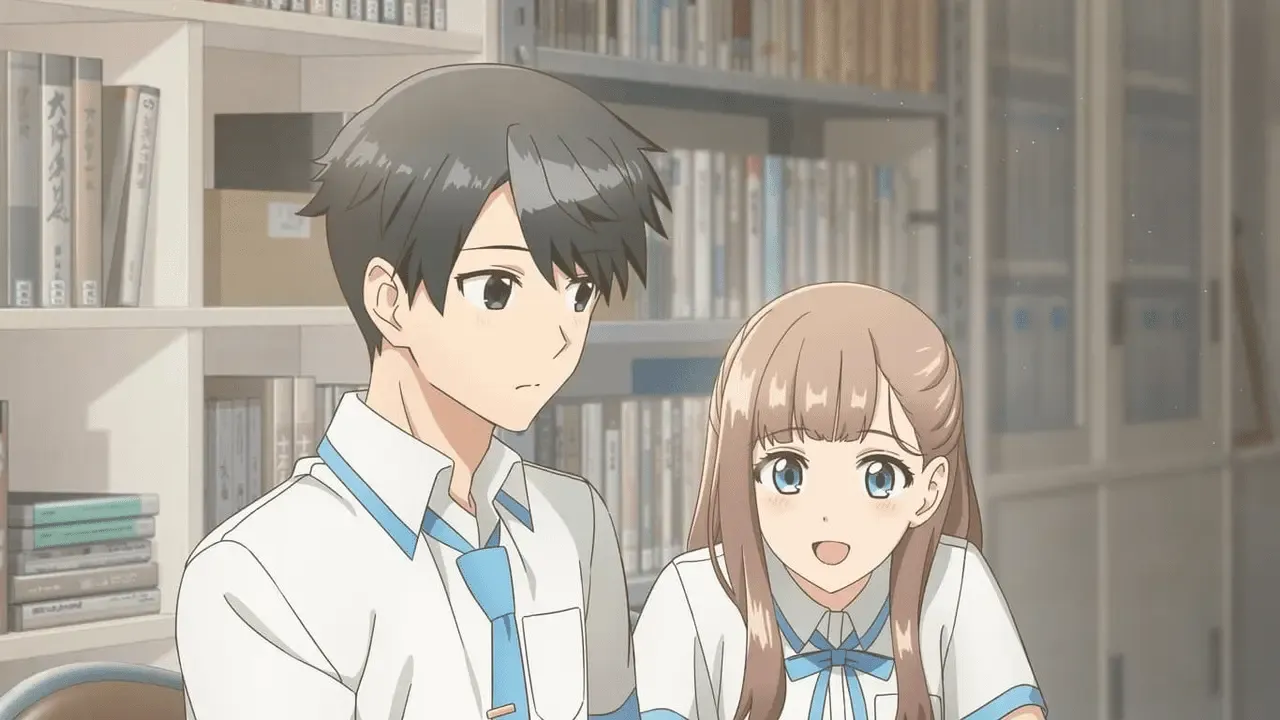 Ryōta and Nao as seen in the key visual.