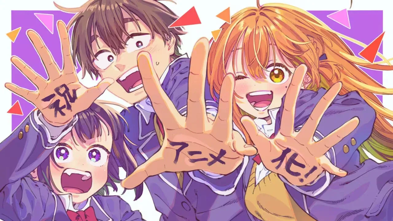 The main characters of the manga as seen in the new illustration. 