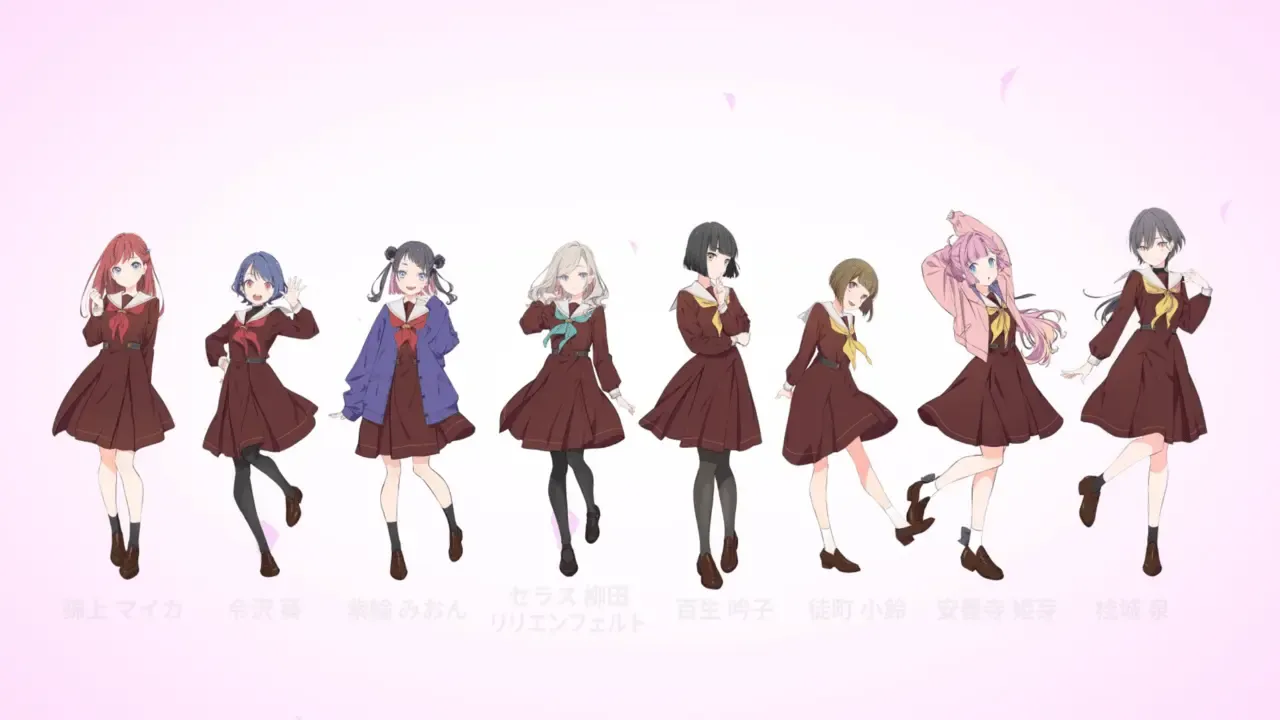 The main characters of the anime as seen in the teaser.