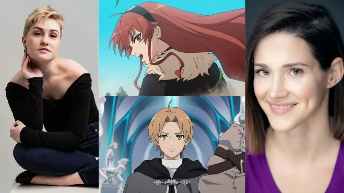 Madeleine Morris and Lindsay Seidel alongside their characters.