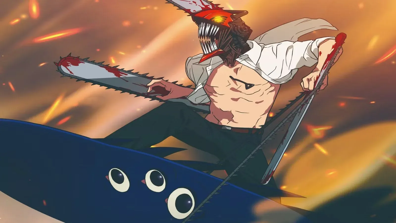 Chainsaw Man as seen in the movie. 