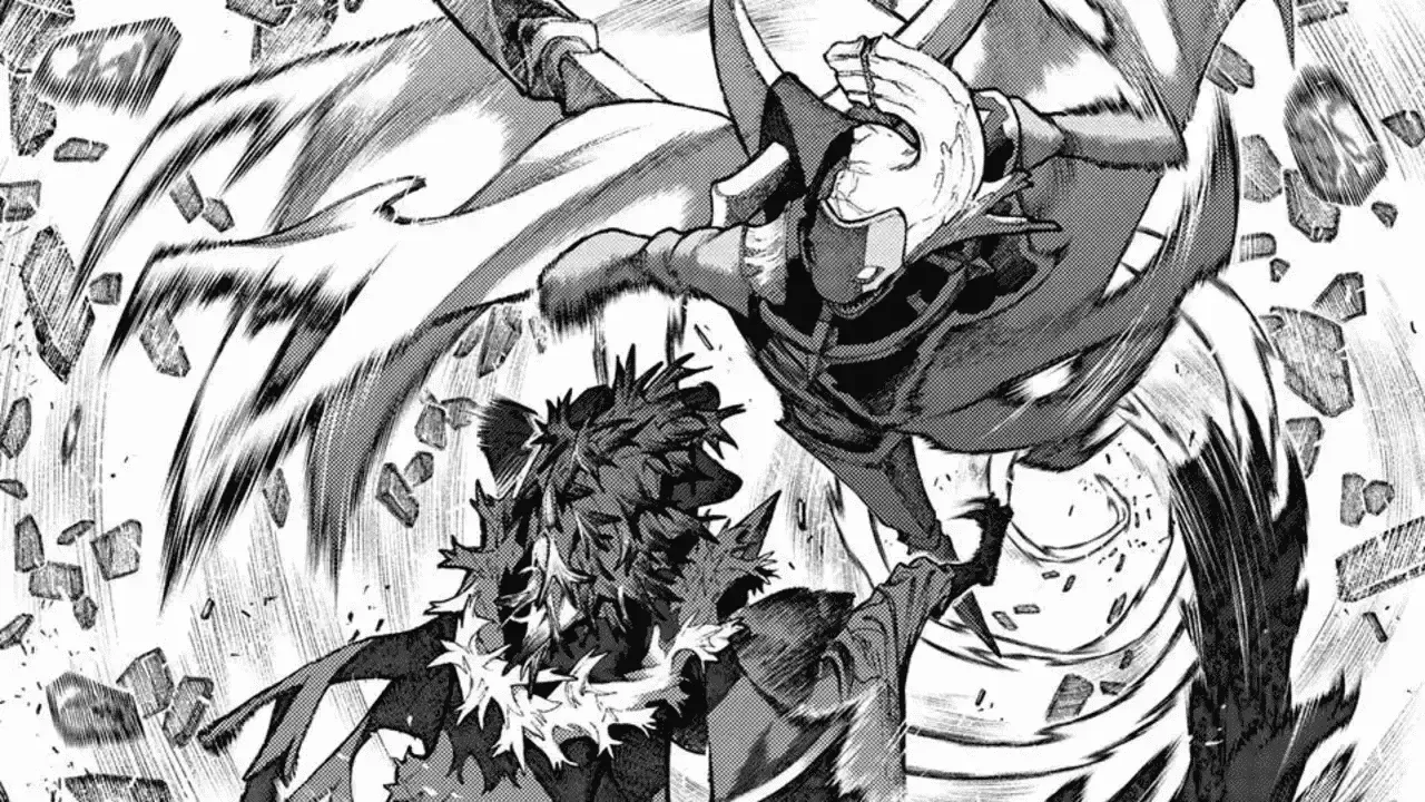 Mymo tries to run away from Rudo in Gachiakuta Chapter 162.2