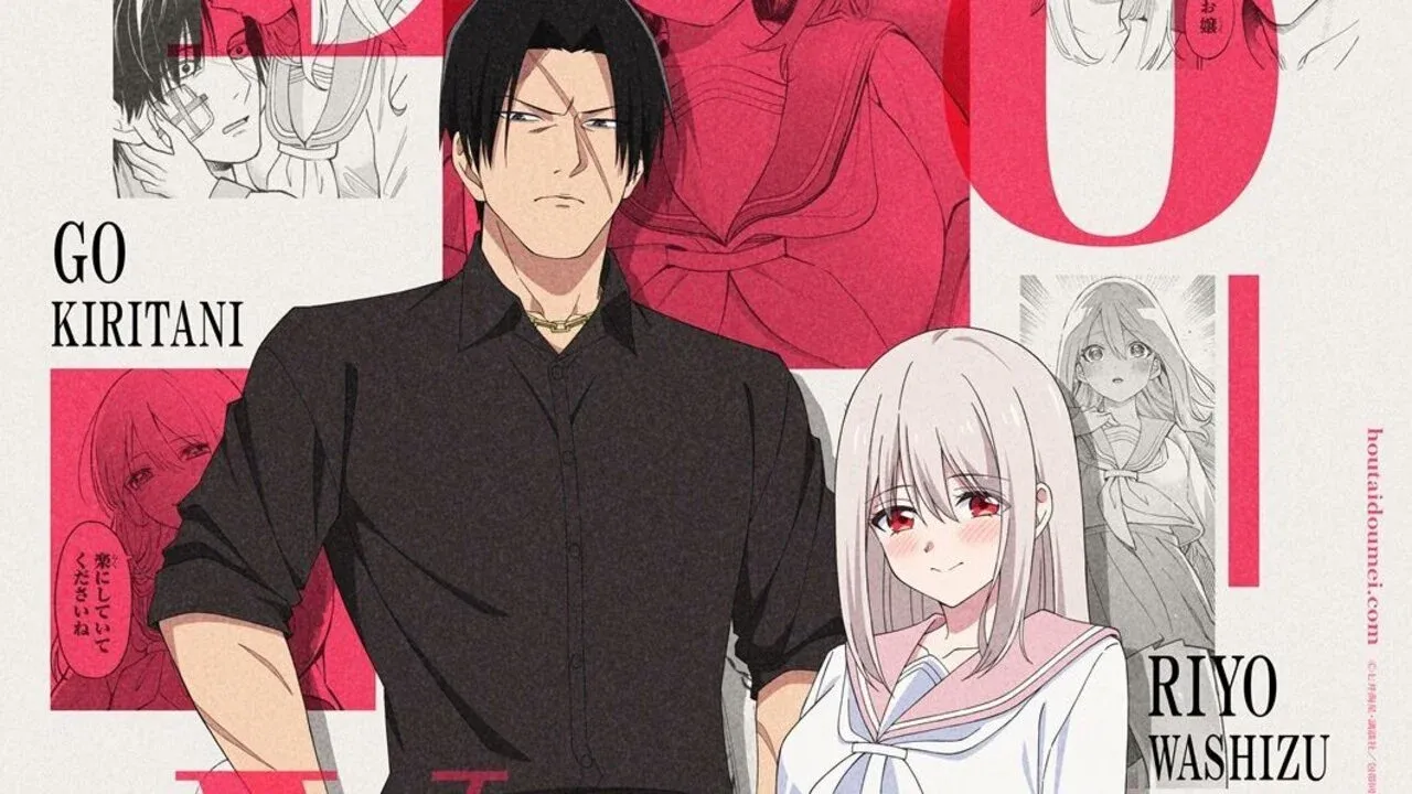Gō and Riyo as seen in the anime's new visual.
