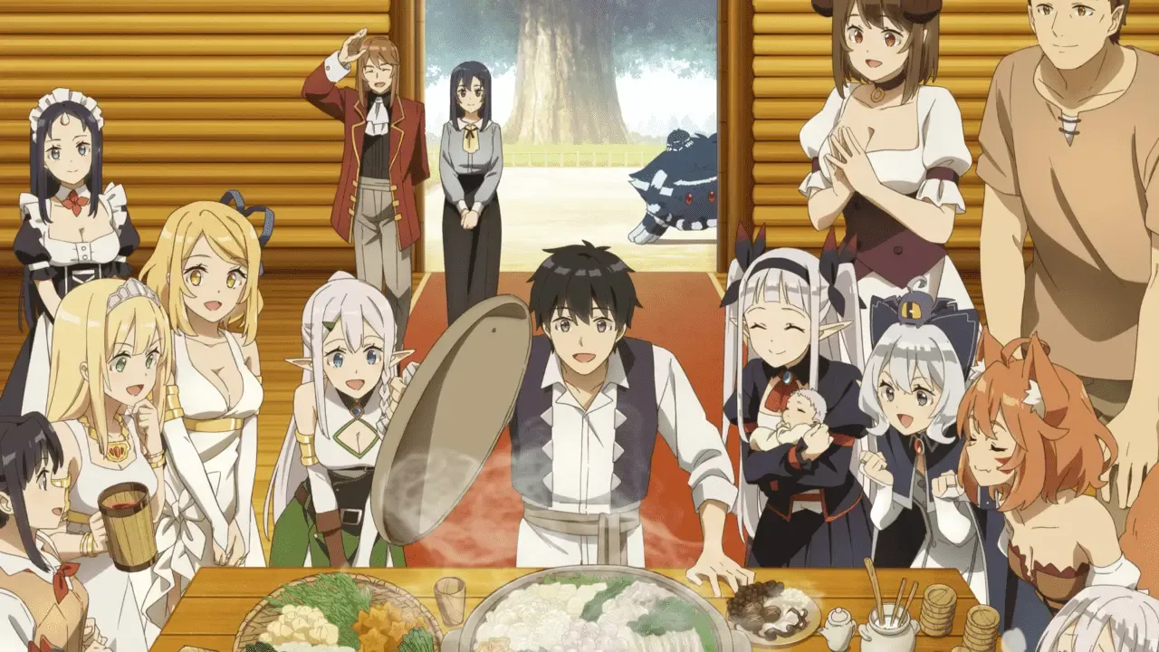 The characters as seen in the anime's visual.