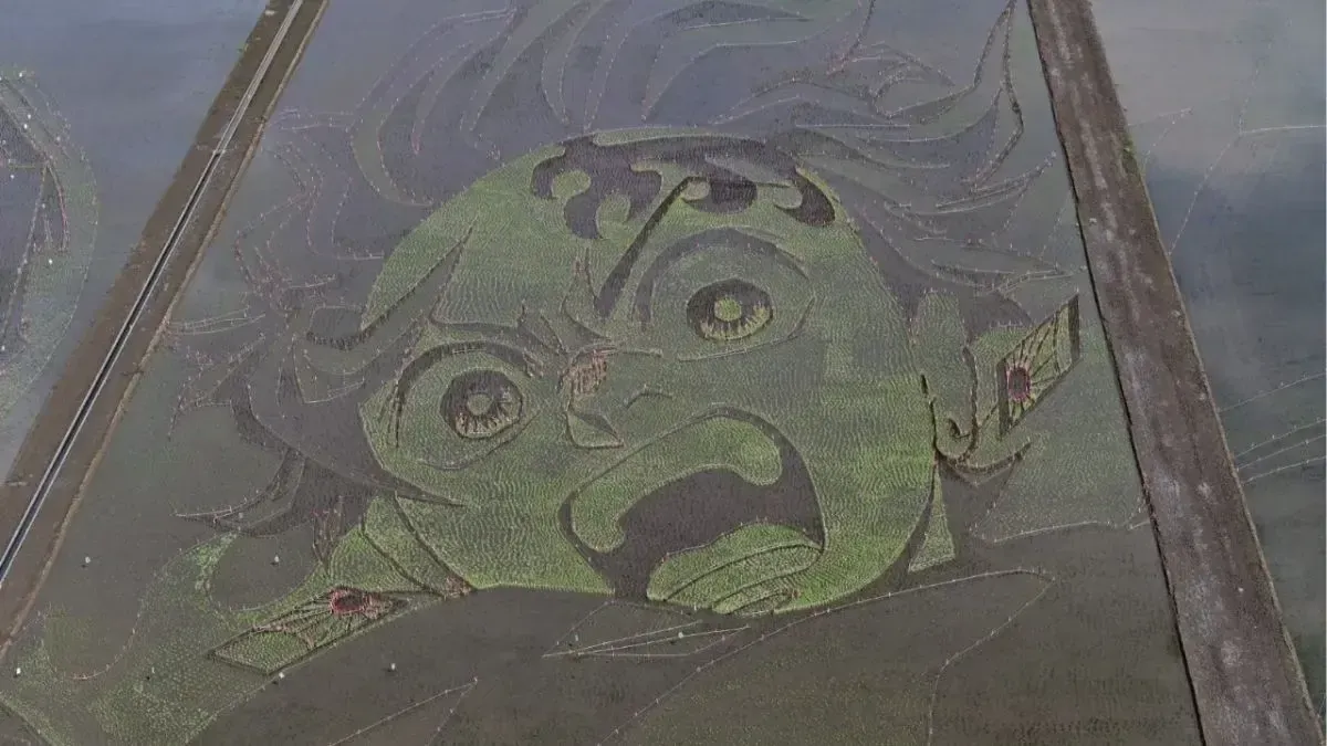 Massive 2.8 Hectare rice field image of Tanjiro Kamado revealed for the upcoming Demon Slayer film