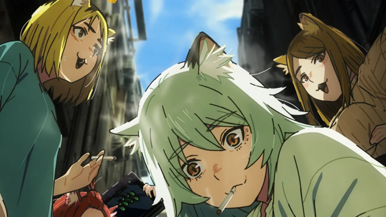 The characters from the anime as seen in the key visual.
