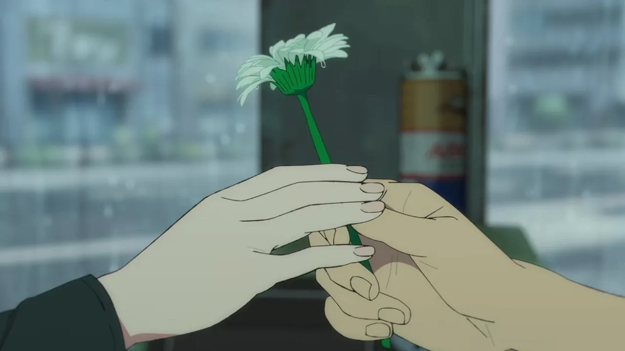 A scene from the IRIS OUT music video and the Chainsaw Man Reze Arc film.