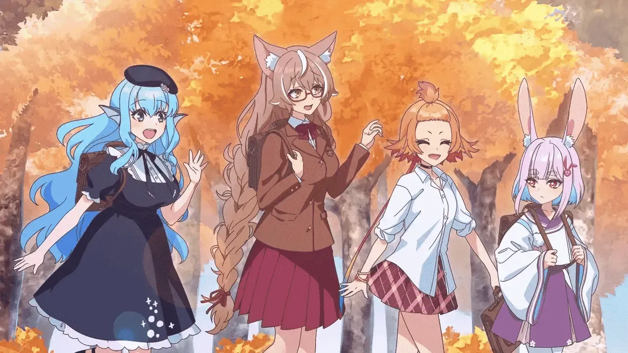 The anime characters as seen in the key visual.