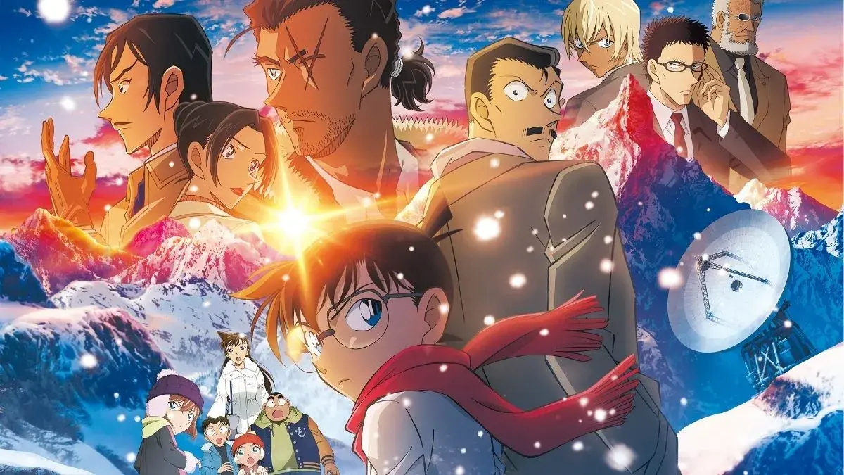 Image is of the main visual for One-Eyed Flashback, featuring Conan and its cast of characters.