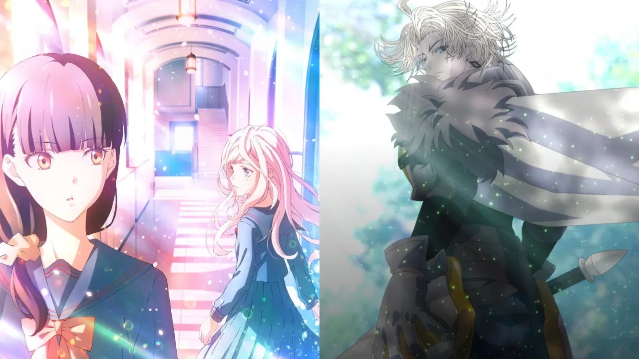 The two anime's key visuals.