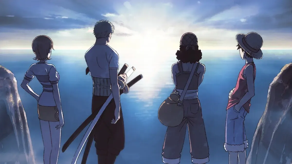 The Straw Hats in The One Piece anime.