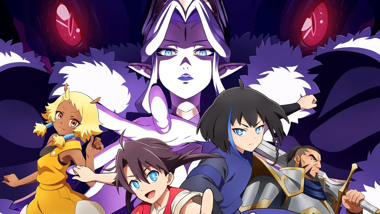 The characters from the anime as seen in the key visual.