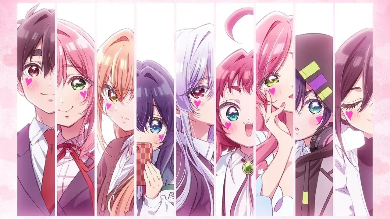 Rentaro and his girlfriends as seen in the new key visual.