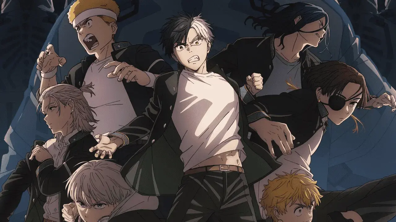 Sakura and his teammates as seen in Wind Breaker Season 2 key visual.